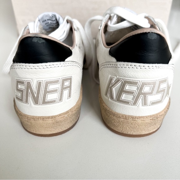 Golden Goose Ballstar Sneakers w/ Leopard-Print Star and Black Leather Heel Tab - Picture 9 of 10